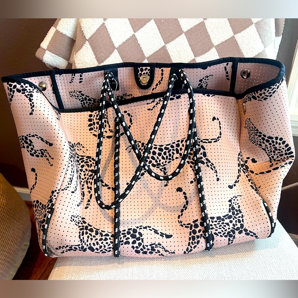 Large neoprene tote bag
